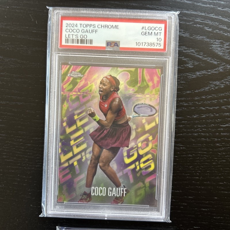 2024 Topps Chrome Tennis Coco Gauff Let's Go Case Hit SSP PSA 10 GEM MINT