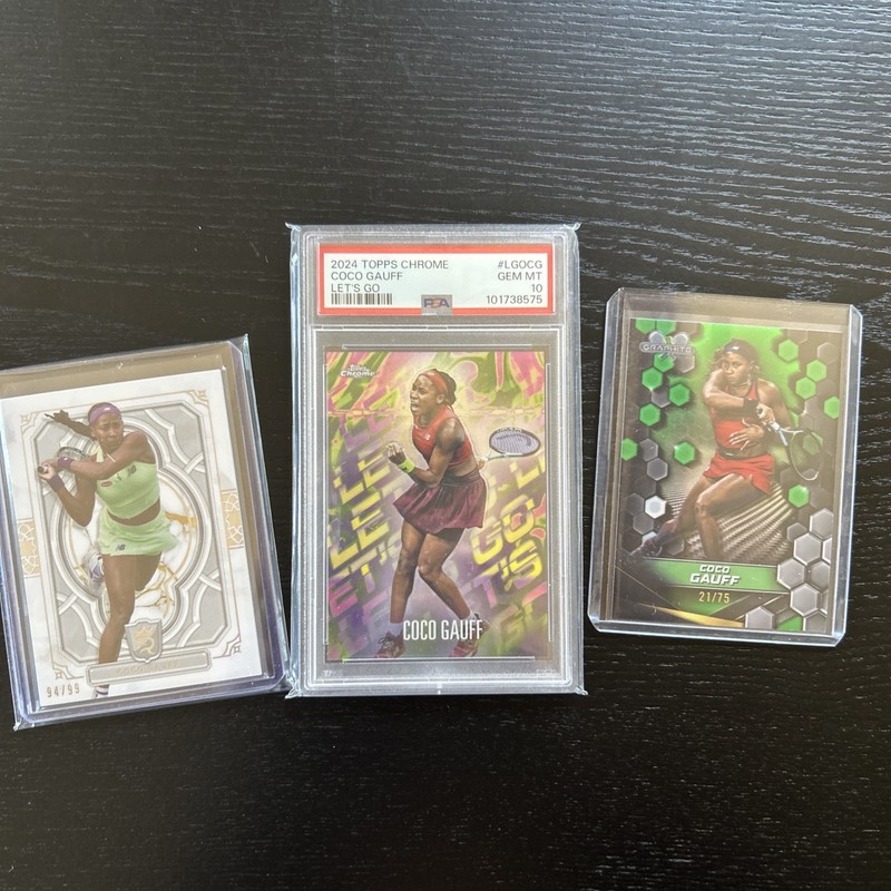 2024 Topps Chrome Tennis Coco Gauff Let's Go Case Hit SSP PSA 10 GEM MINT view 2