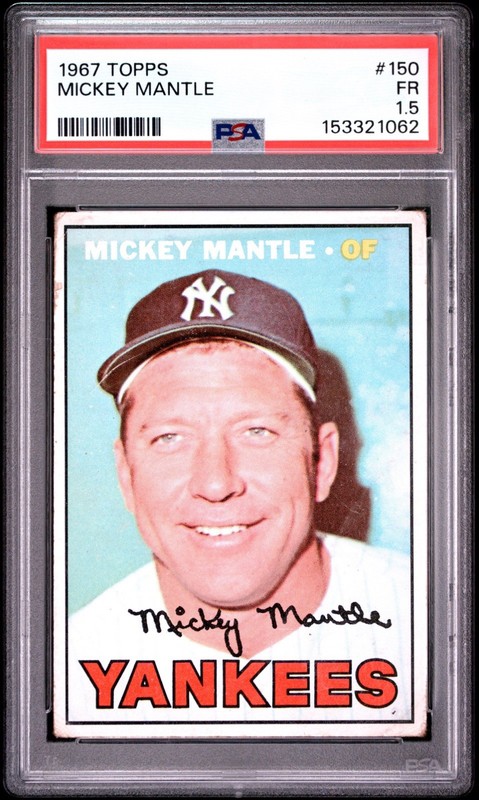 1967 Topps Mickey Mantle #150 PSA 1.5