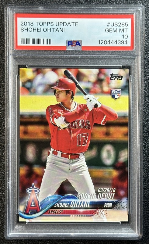 SHOHEI OHTANI PSA 10 2018 TOPPS UPDATE #US285 ROOKIE RC ANGELS 4394