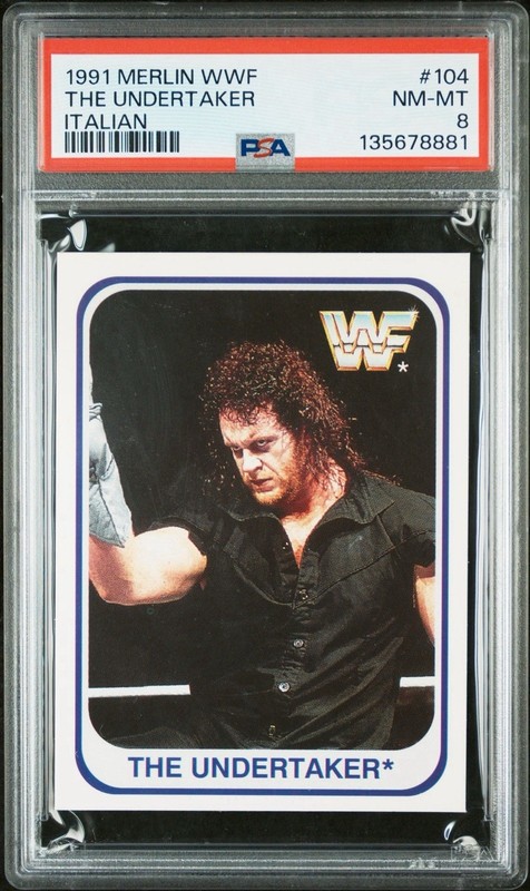 1991 Merlin WWF The Undertaker Rookie PSA 8 Italian #104