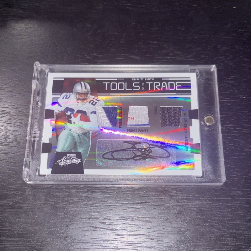 Emmitt Smith 2009 Tools Of The Trade Game Used Jersey Tag Patch Auto 1/4 1/1 