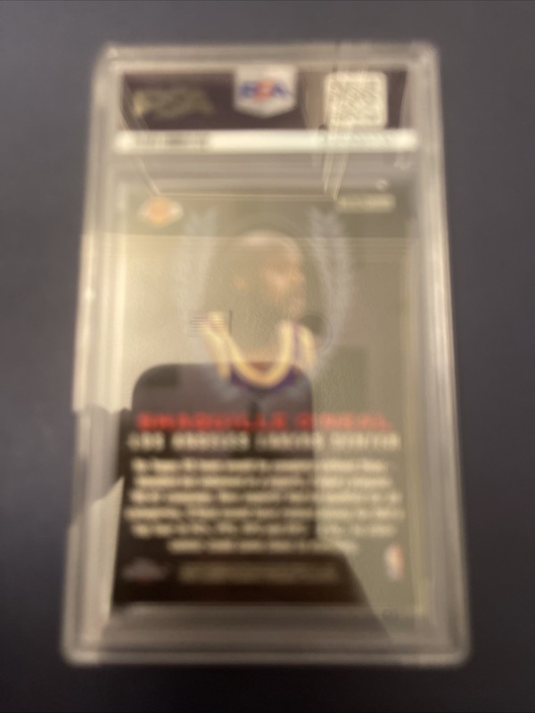 1997 SHAQUILLE O’NEAL Topps Chrome Topps 40 REFACTOR #t30 PSA 8 view 2
