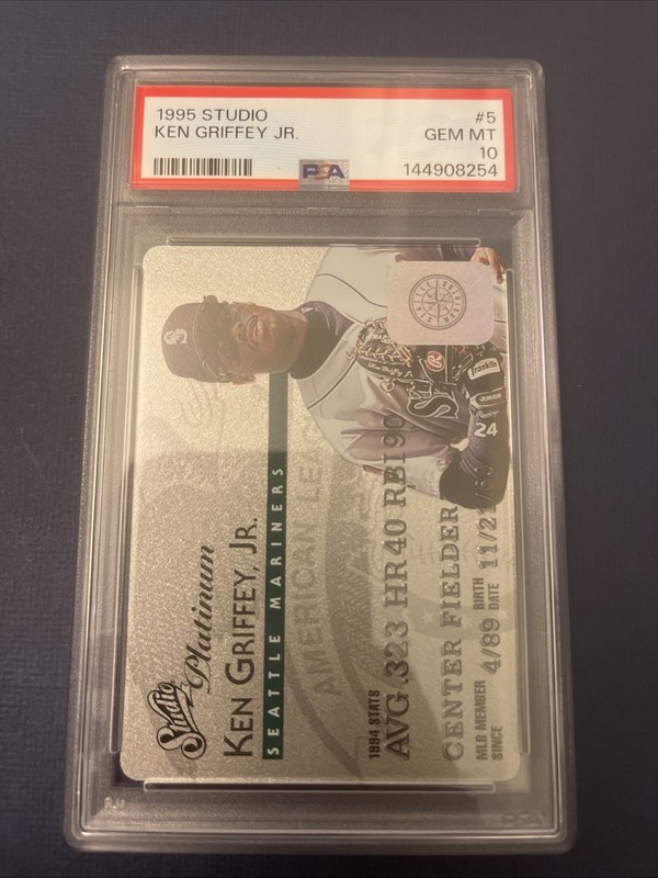 1995 KEN GRIFFEY JR Studio Platinum #5 PSA 10 Gem Mint