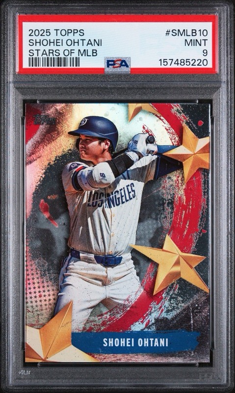 SHOHEI OHTANI STARS OF MLB LOS ANGELES DODGERS MVP 2025 TOPPS PSA 9 MINT