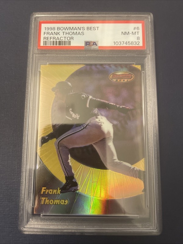 1998 FRANK THOMAS Bowman’s Best REFRACTOR #6 #/400 PSA 8