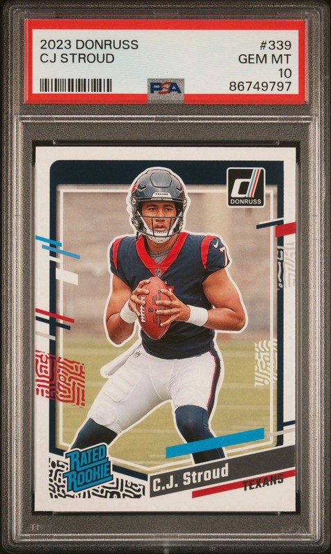 2023 Panini Donruss - Rated Rookie #339 CJ Stroud PSA 10 view 1