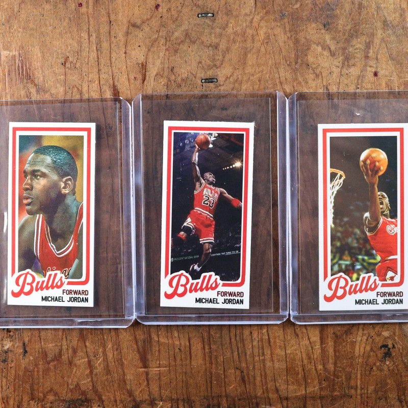 1984 85 Michael Jordan Rookie RC Supermini Chicago Bulls NO 1986 Fleer (3-Set)