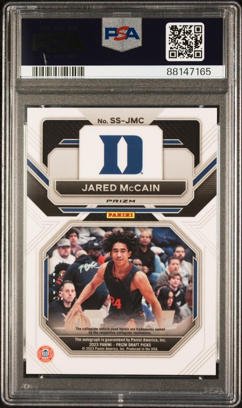 PSA 9 - JARED McCAIN Auto #/25 - 2023 Prizm Sensational Signature Autograph MOJO view 2