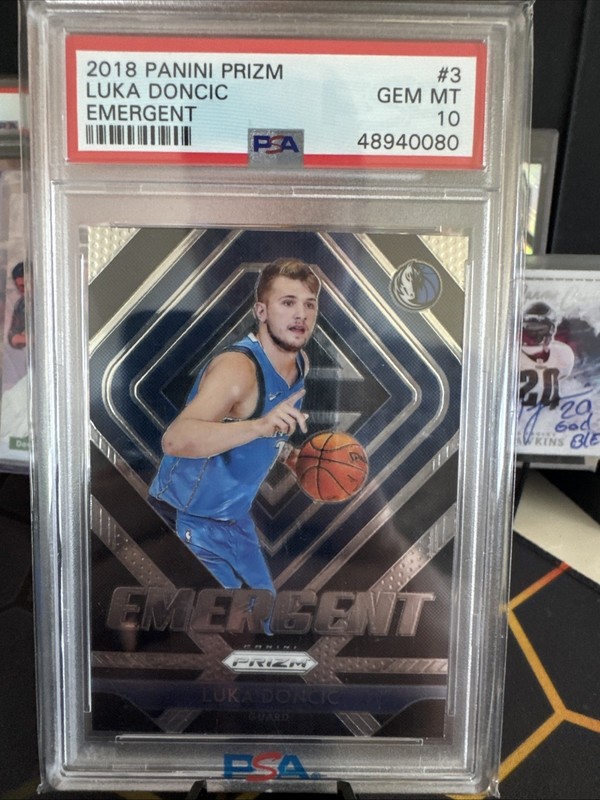 2018 Prizm Luka Doncic Emergent PSA 10 RC Dallas Rookie