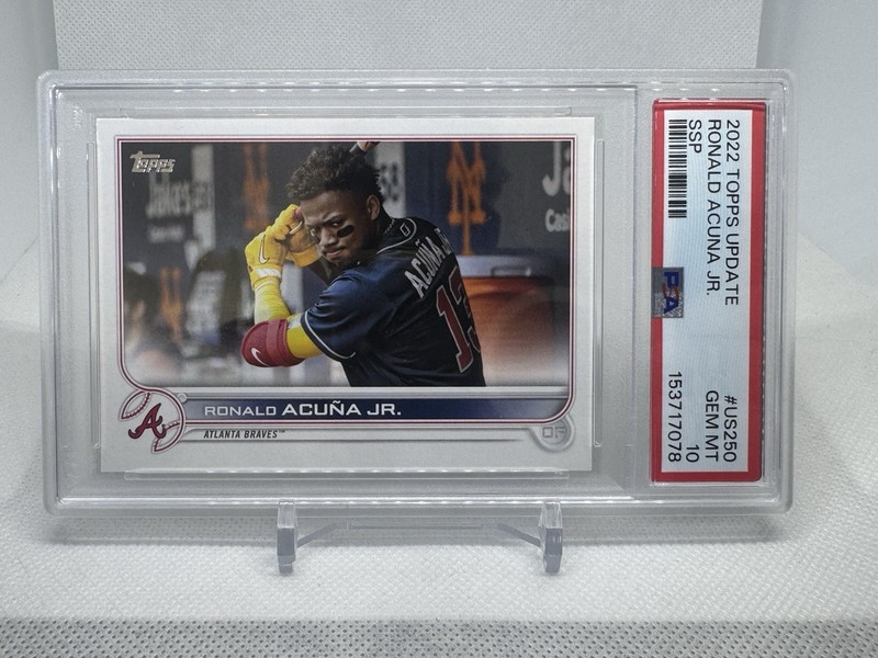Ronald Acuna Jr. SSP - 2022 Topps Update US250 Image Variation - PSA 10
