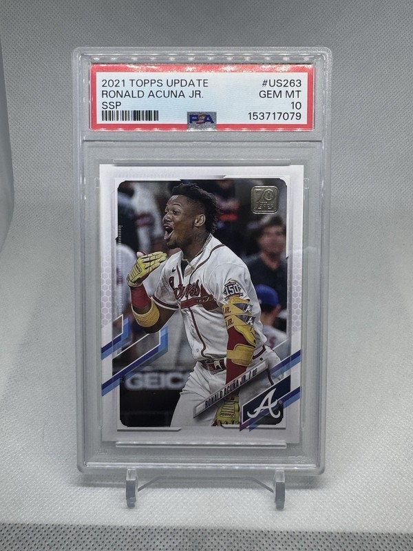 Ronald Acuna Jr. SSP - 2021 Topps Update Image Variation #US263 - PSA 10