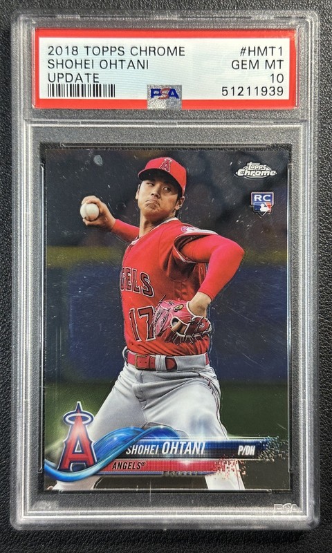 SHOHEI OHTANI PSA 10 2018 TOPPS CHROME UPDATE #HMT1 ROOKIE RC ANGELS