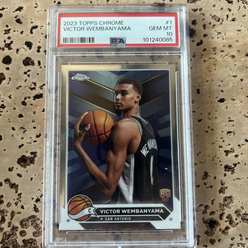 🔥 PSA 10 2023-24 Topps Chrome Basketball Victor Wembanyama Rookie RC #1 👽🦄