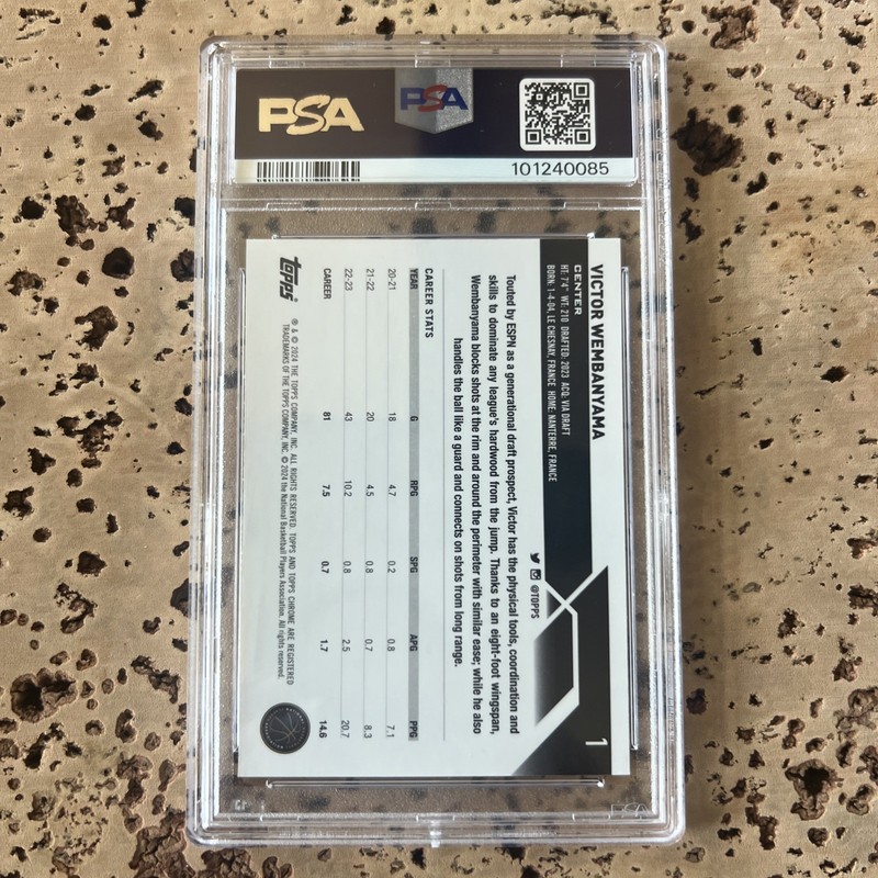 🔥 PSA 10 2023-24 Topps Chrome Basketball Victor Wembanyama Rookie RC #1 👽🦄 view 2
