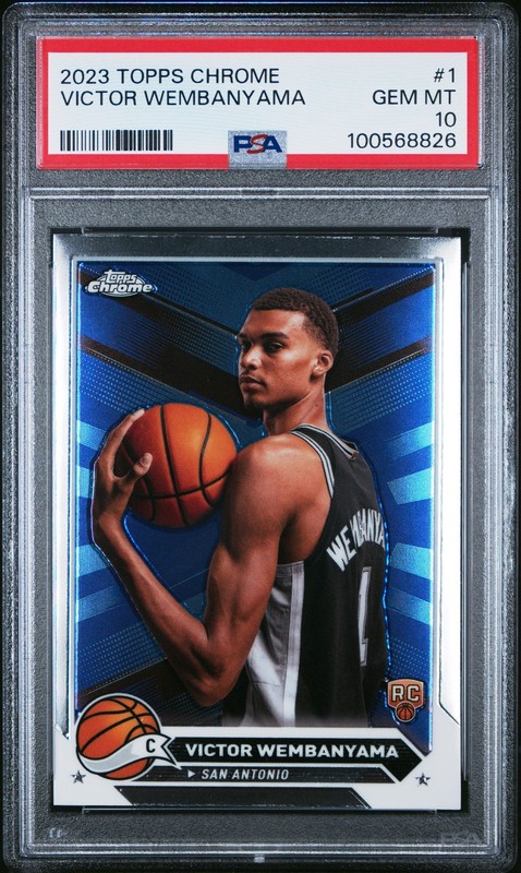 Victor Wembanyama 2023 Topps Chrome #1 PSA 10 Rookie Spurs