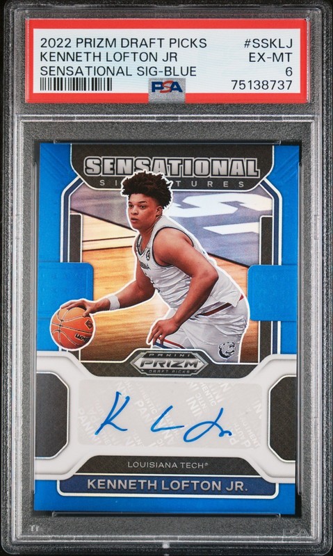 PSA 6 - KENNETH LOFTON JR #/149 Auto - 2022 Prizm RC Sensational Signature BLUE