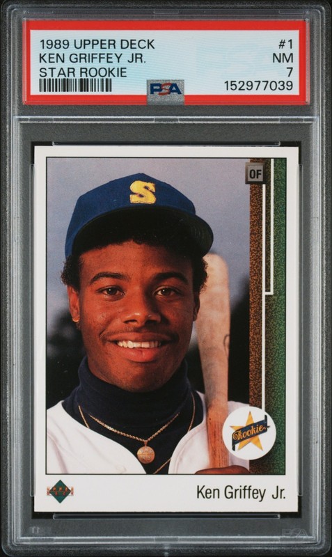 1989 Upper Deck Star Rookie #1 Ken Griffey Jr Mariners RC Rookie PSA 7 NM
