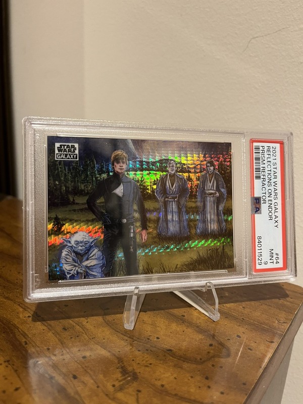2021 Topps Chrome Star Wars Galaxy #64 Reflections On Endor PRISM /75 PSA 9