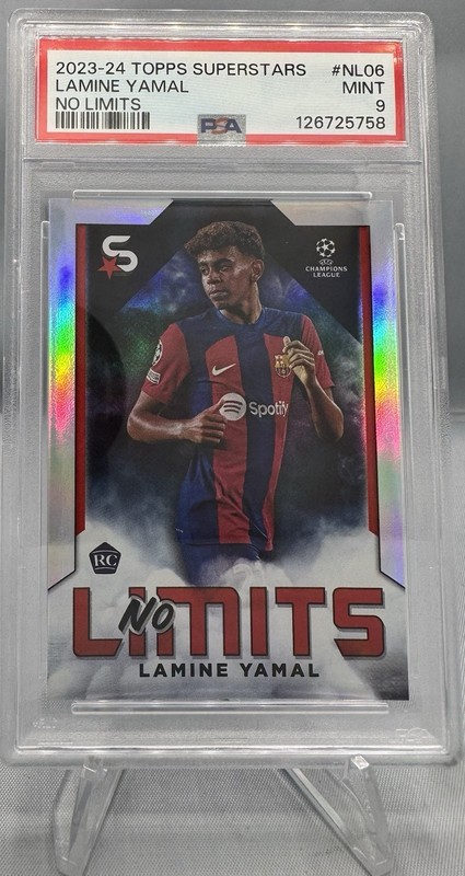 Lamine Yamal 2023-24 Topps Superstars No Limits RC PSA 9 Barcelona Rookie Card
