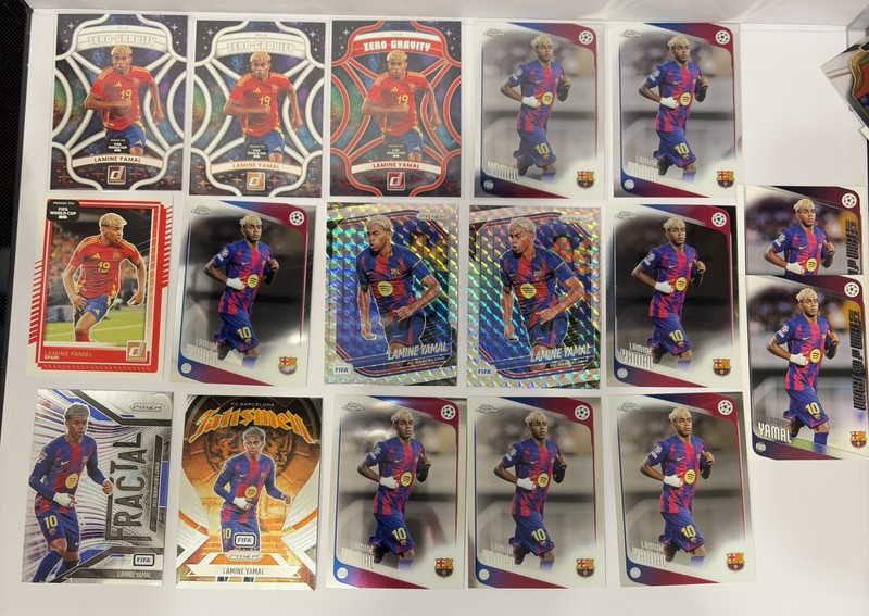 Lamine Yamal Soccer Card Lot Donruss Prizm Topps Chrome Zero Gravity
