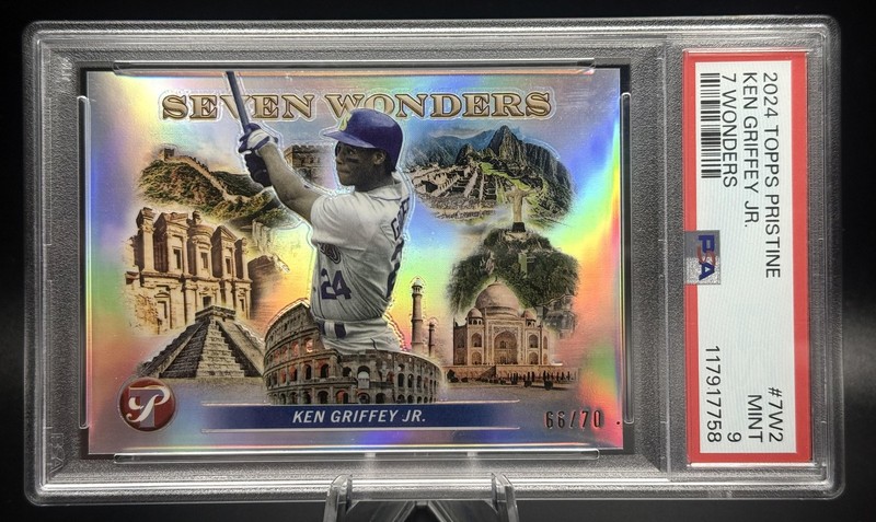 Ken Griffey Jr. 2024 Topps Pristine 7 Wonders Refractor #7W2 PSA 9