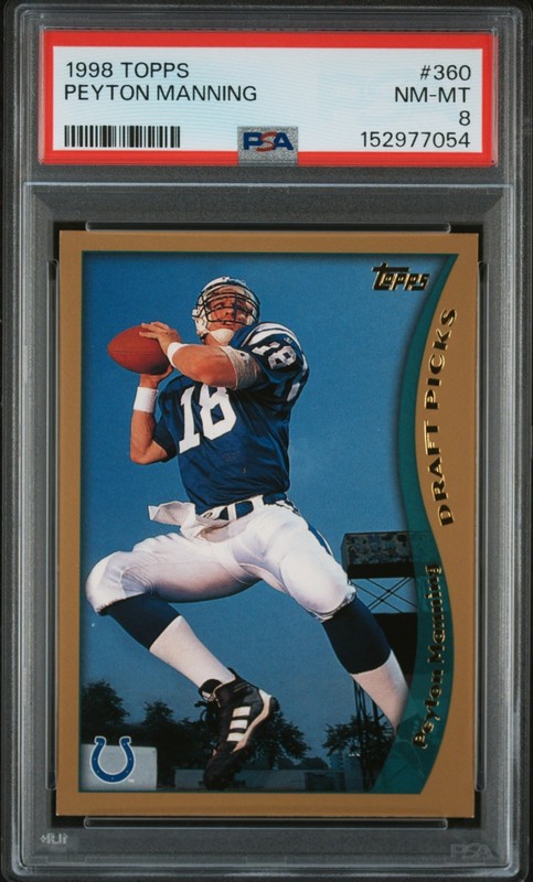 1998 Topps #360 Peyton Manning Colts Rookie Card PSA 8 NM MT