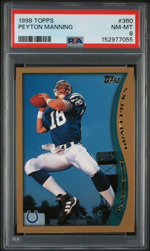 1998 Topps 360 Peyton Manning Colts Rookie Card PSA 8 NM MT