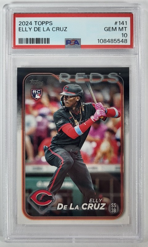 ELLY DE LA CRUZ 2024 Topps Series 1 - #141 (RC) PSA 10 Reds 