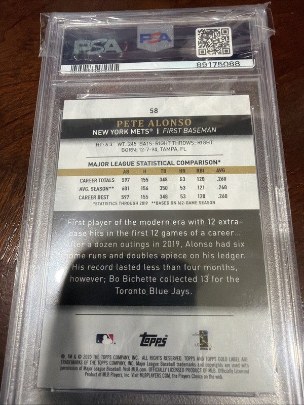 2023 Archives Signature - Pete Alonso - Gold Label 1/1 Superfractor PSA 8 view 2