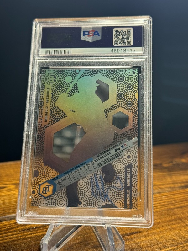 2018 BOWMAN HIGH TEK AUTO JESUS SANCHEZ CARD #JS PSA 10 TAMPA BAY RAYS view 2