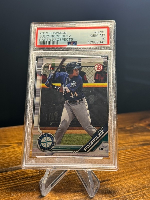 2019 BOWMAN JULIO RODRIGUEZ ROOKIE CARD #BP33 PSA 10 SEATTLE MARINERS