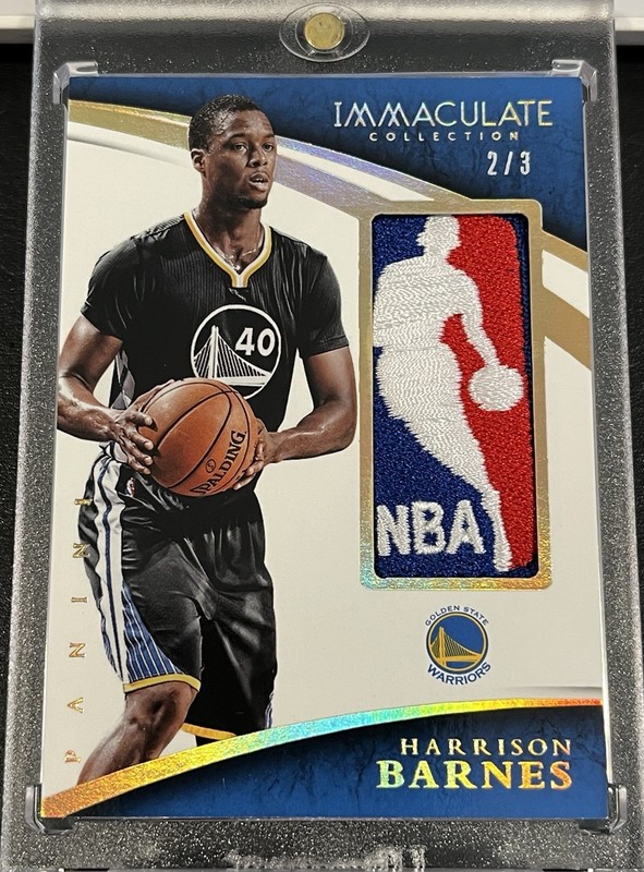 2014-15 Harrison Barnes Golden State Warriors Immaculate Game Worn Logoman #/3