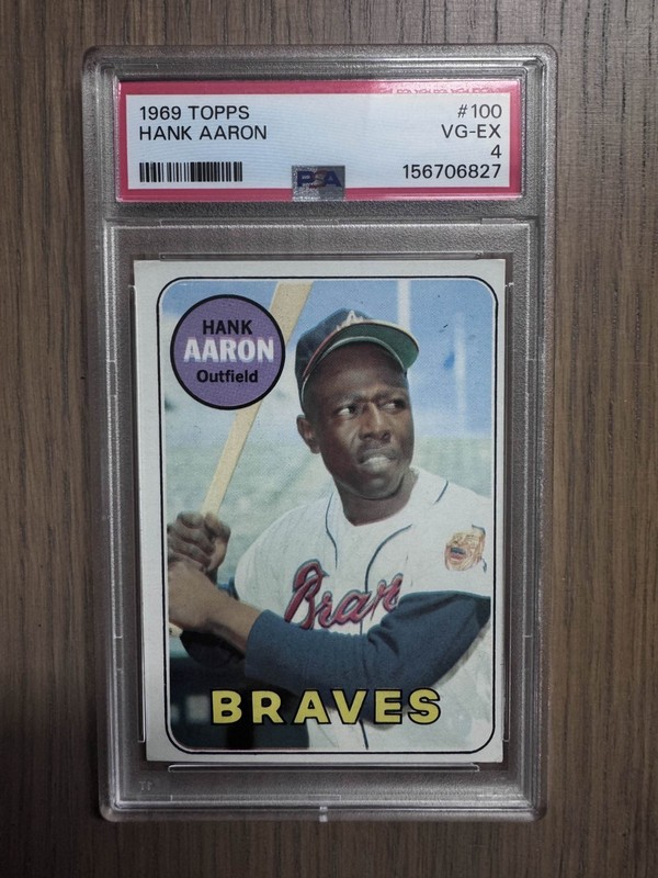 1969 Topps - Hank Aaron #100 PSA 4 VG-EX