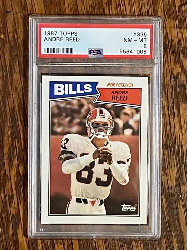 1987 Topps Andre Reed #365 PSA 8 NM-MT HOF Buffalo Bills Vintage Football Card