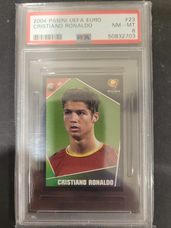 2004 PANINI UEFA EURO CRISTIANO RONALDO PSA 8