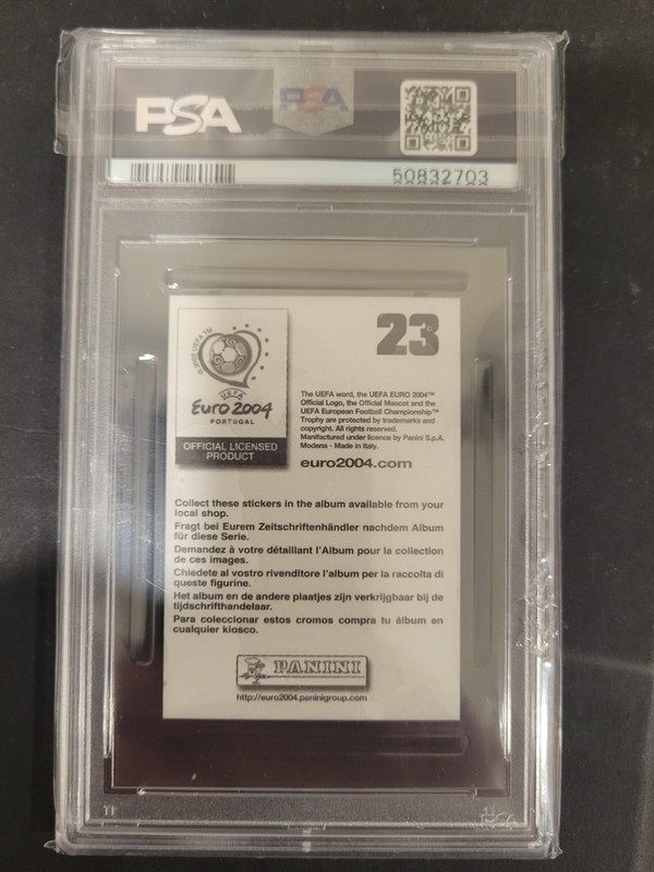 2004 PANINI UEFA EURO CRISTIANO RONALDO PSA 8 view 2
