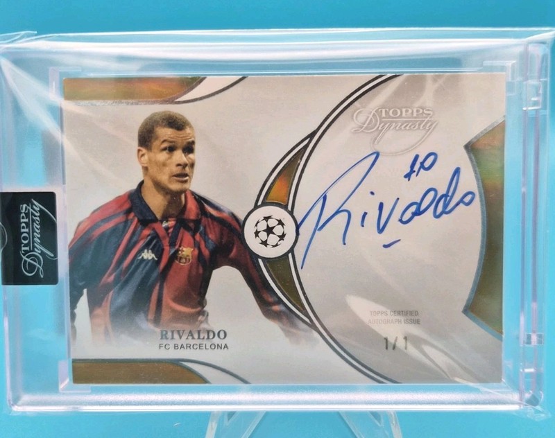 2024-25 Topps Dynasty Debut Day UCC Soccer Rivaldo ON CARD AUTO 1/1