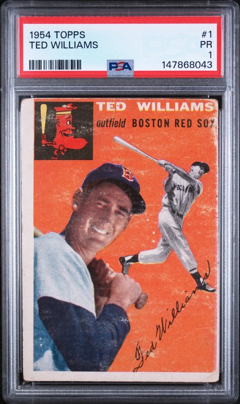 1954 Topps Ted Williams PSA 1 view 1