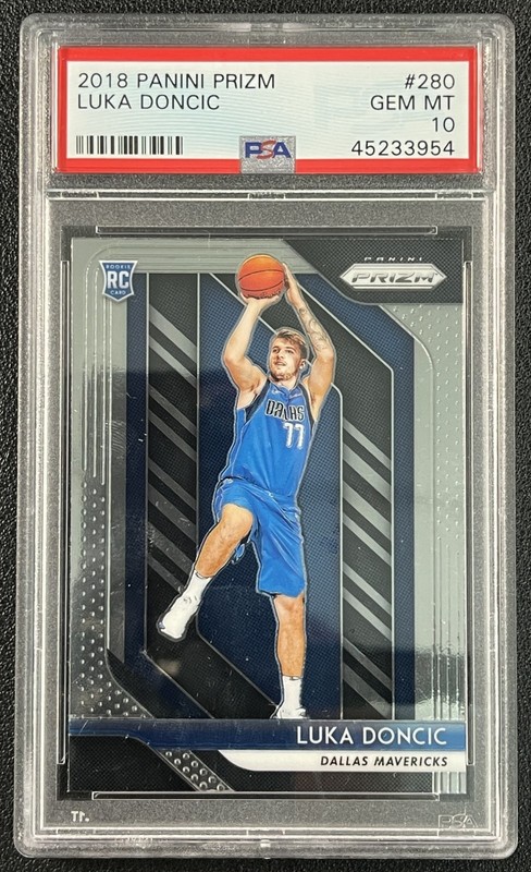 LUKA DONCIC PSA 10 2018-19 PANINI PRIZM #280 ROOKIE RC MAVERICKS 3954