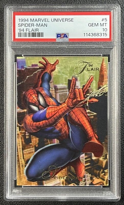 SPIDER-MAN PSA 10 1994 FLEER FLAIR MARVEL UNIVERSE #5 8315