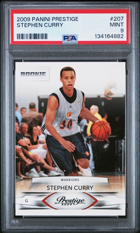 2009 Panini Prestige Stephen Curry PSA 9
