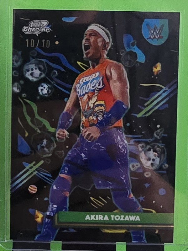 2026 WWE Topps Cosmic Chrome Black Eclipse Refractor Akira Tozawa #10/10