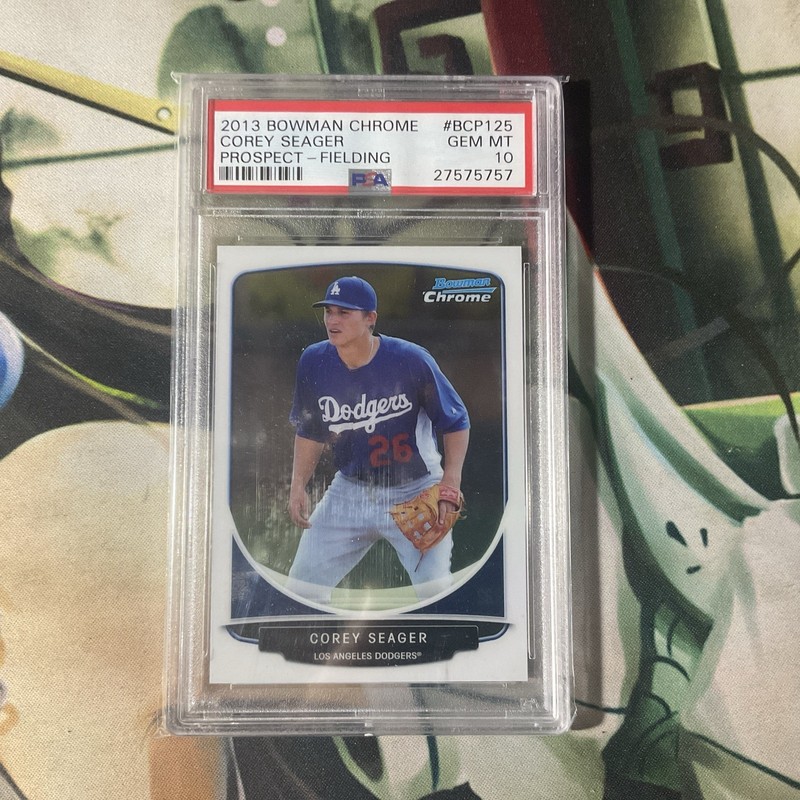 2013 Bowman Chrome Draft Top Prospects Corey Seager #TP-42 PSA 10 GEM MT view 2