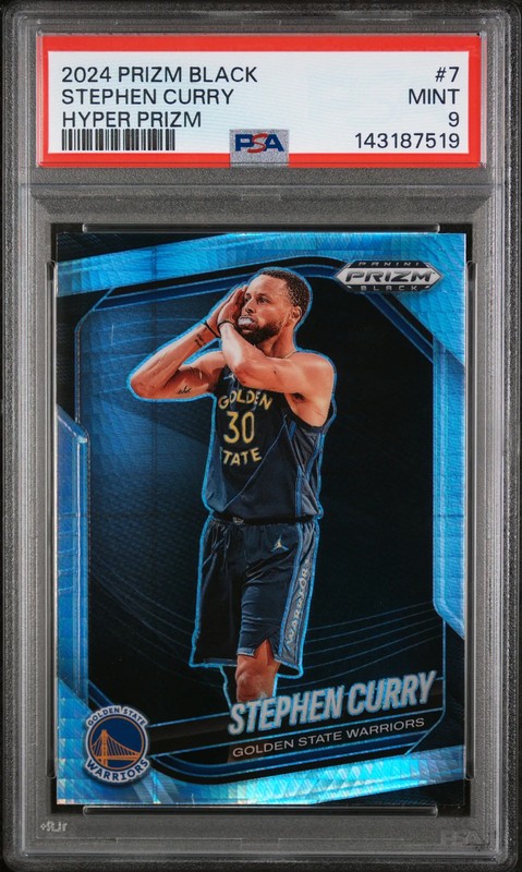 2024 Panini Prizm Black Stephen Curry #7 Hyper PSA 9