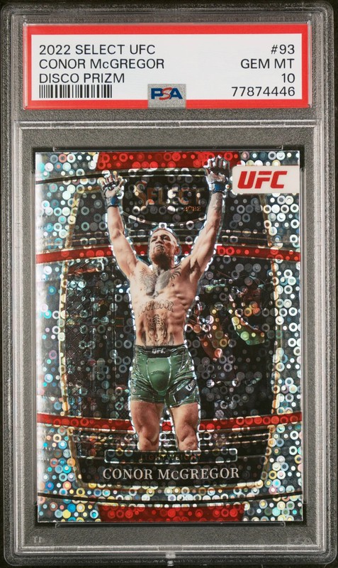 2022 Panini Select UFC Conor McGregor #93 Disco Prizm PSA 10