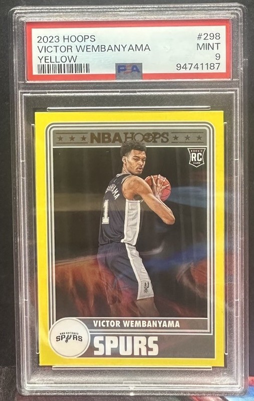 2023 Hoops Victor Wembanyama Yellow RC PSA 9 No. 298
