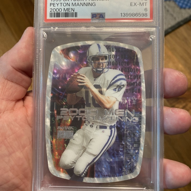 1999 Skybox Premium Peyton Manning 2000 Men /100 PSA 6