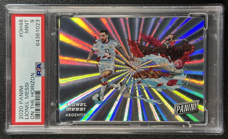 LIONEL MESSI PSA 9 2020 PANINI ON THE HORIZON SOCCER #OH-48 SP ARGENTINA