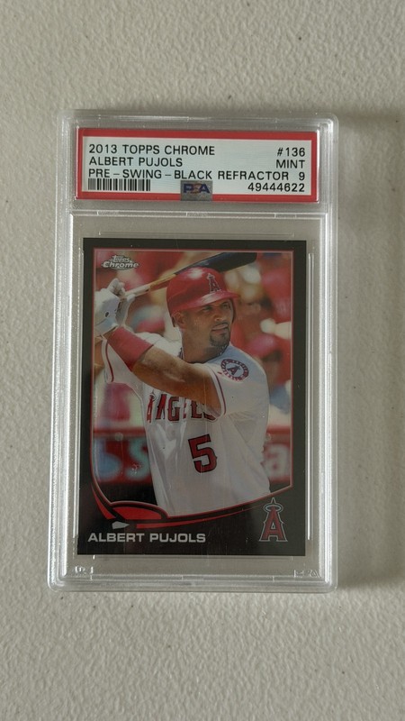 2013 Topps Chrome #136 Albert Pujols Black Refractors PSA 9 #/100